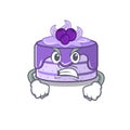 Blueberry cake cartoon character style having angry face Royalty Free Stock Photo