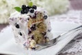 Blueberry cake with sour cream