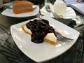 Blueberry cheese pie.