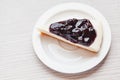 A blueberry cheese pie. Royalty Free Stock Photo