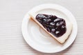 A blueberry cheese pie. Royalty Free Stock Photo