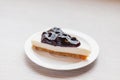 A blueberry cheese pie. Royalty Free Stock Photo