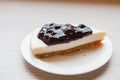 A blueberry cheese pie. Royalty Free Stock Photo