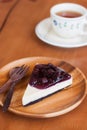 Blueberry cheese pie Royalty Free Stock Photo