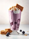 Blueberry cheesecake milkshake