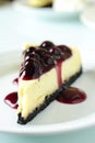 Blueberry cheesecake slice Royalty Free Stock Photo