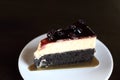 Blueberry cheesecake slice Royalty Free Stock Photo