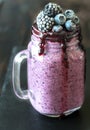 Blueberry chia seed pudding