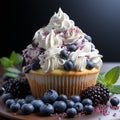 blueberry cupcakes Royalty Free Stock Photo