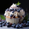 blueberry cupcakes Royalty Free Stock Photo
