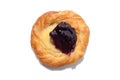 Blueberry Danish on white background