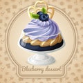 Blueberry dessert badge