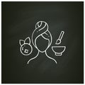 Blueberry face mask chalkboard icon