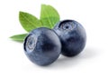 Blueberry. Fresh berries isolated on white. With clipping path