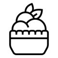 Blueberry gelato icon outline vector. Icecream dessert