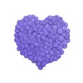 Blueberry heart shape Royalty Free Stock Photo