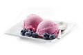 Blueberry ice cream Royalty Free Stock Photo