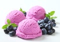 Blueberry ice cream Royalty Free Stock Photo