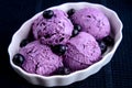 Blueberry ice cream Royalty Free Stock Photo