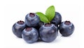 Blueberry isolated. Blueberry on white background. Bilberry. Clipping path. generative ai Royalty Free Stock Photo