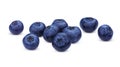 Blueberry isolated on white background. A pile of fresh blueberries, close-up, collection Royalty Free Stock Photo