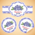 Blueberry jam labels