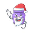 Blueberry jam in Santa cartoon character style with ok finger Royalty Free Stock Photo