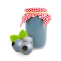 Blueberry jar Royalty Free Stock Photo