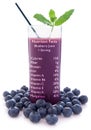 Blueberry juice nutrition facts Royalty Free Stock Photo