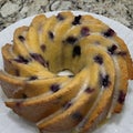 blueberry lemon bundt cake served Royalty Free Stock Photo