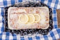 Blueberry lemon cofffee cake Royalty Free Stock Photo