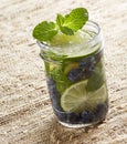 Blueberry Lime Water Royalty Free Stock Photo