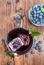 Blueberry Liqueur Shot Royalty Free Stock Photo