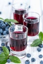 Blueberry Liqueur Shot Royalty Free Stock Photo