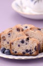 Blueberry loaf slices