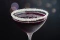 Blueberry Martini with Sugared Rim