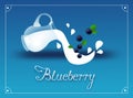 Blueberry milk background