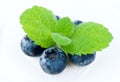 Blueberry with mint leaves Royalty Free Stock Photo