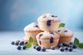 Blueberry muffins with berry fruits Royalty Free Stock Photo