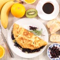 Blueberry omelet Royalty Free Stock Photo