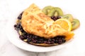 Blueberry omelet Royalty Free Stock Photo