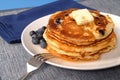 Blueberry pancakes with syrup Royalty Free Stock Photo