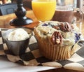 Blueberry Pecan Muffin Royalty Free Stock Photo