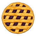 Blueberry Pie Illustration