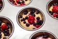 blueberry and raspberry muffin before baking Royalty Free Stock Photo