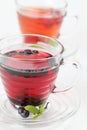 Blueberry and raspberry tea Royalty Free Stock Photo