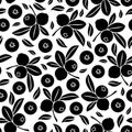 Blueberry seamless pattern