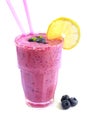 Blueberry smoothie Royalty Free Stock Photo