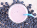 Blueberry smoothie Royalty Free Stock Photo