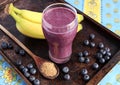 Blueberry smoothie Royalty Free Stock Photo